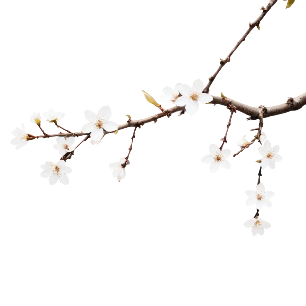 White-Sakura-Branch-PNG-A-Stunning-Transparent-Image-for-Diverse-Applications