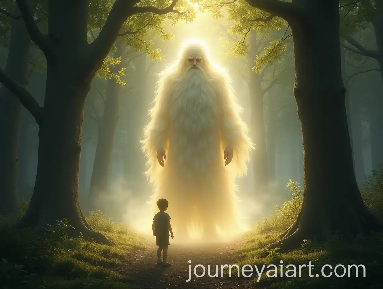 Enchanted-Forest-Encounter-Young-Boy-and-Friendly-Mist-Spirit
