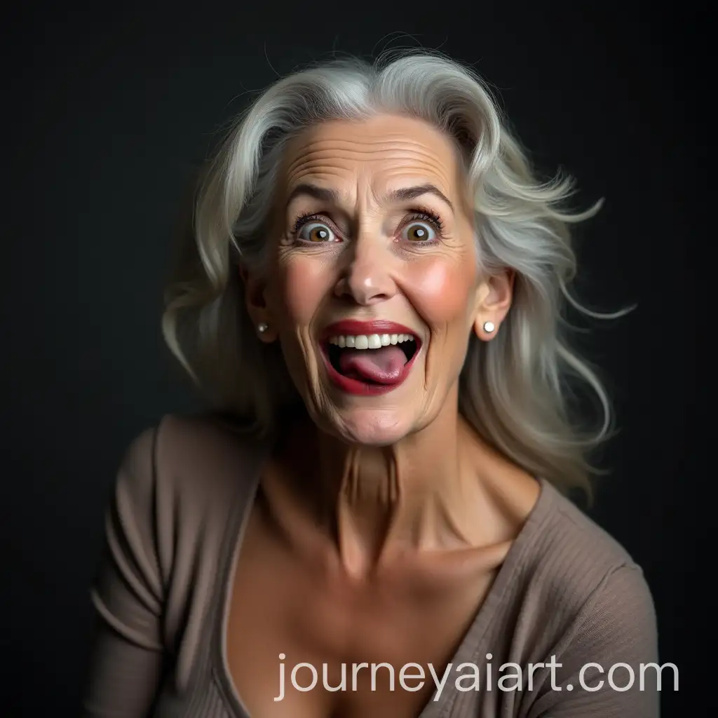 Beautiful-70YearOld-Woman-with-Long-Gray-Hair-Bright-Makeup-and-Expressive-Gesture