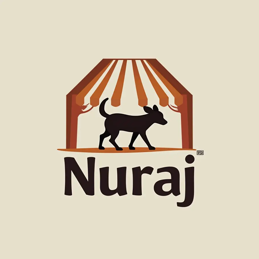 Logo for awning business with Nuraj name