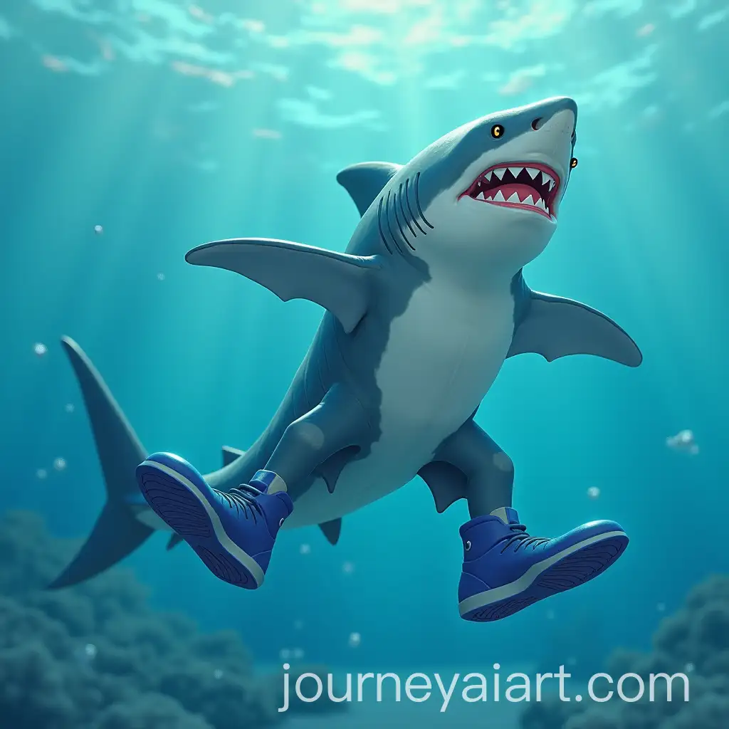 Shark-inAI-Image-Prompt-Expansion-Blue-Shoes-Sliding-Through-the-Sea-with-Confidence