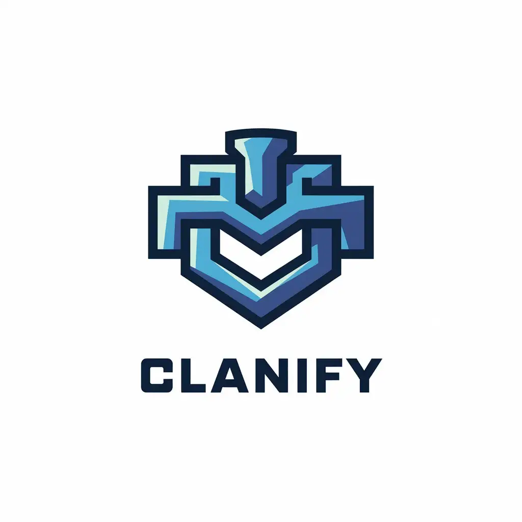 LOGO Design for Clanify Vector Emblem with Shield for Technology Industry