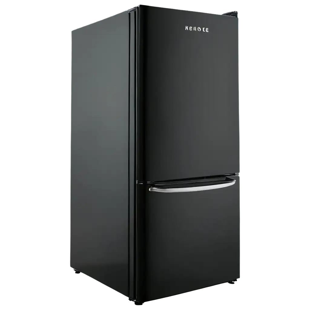 Side-View-of-a-Black-Fridge-PNG-Image-HighQuality-Transparent-Format-for-Versatile-Use