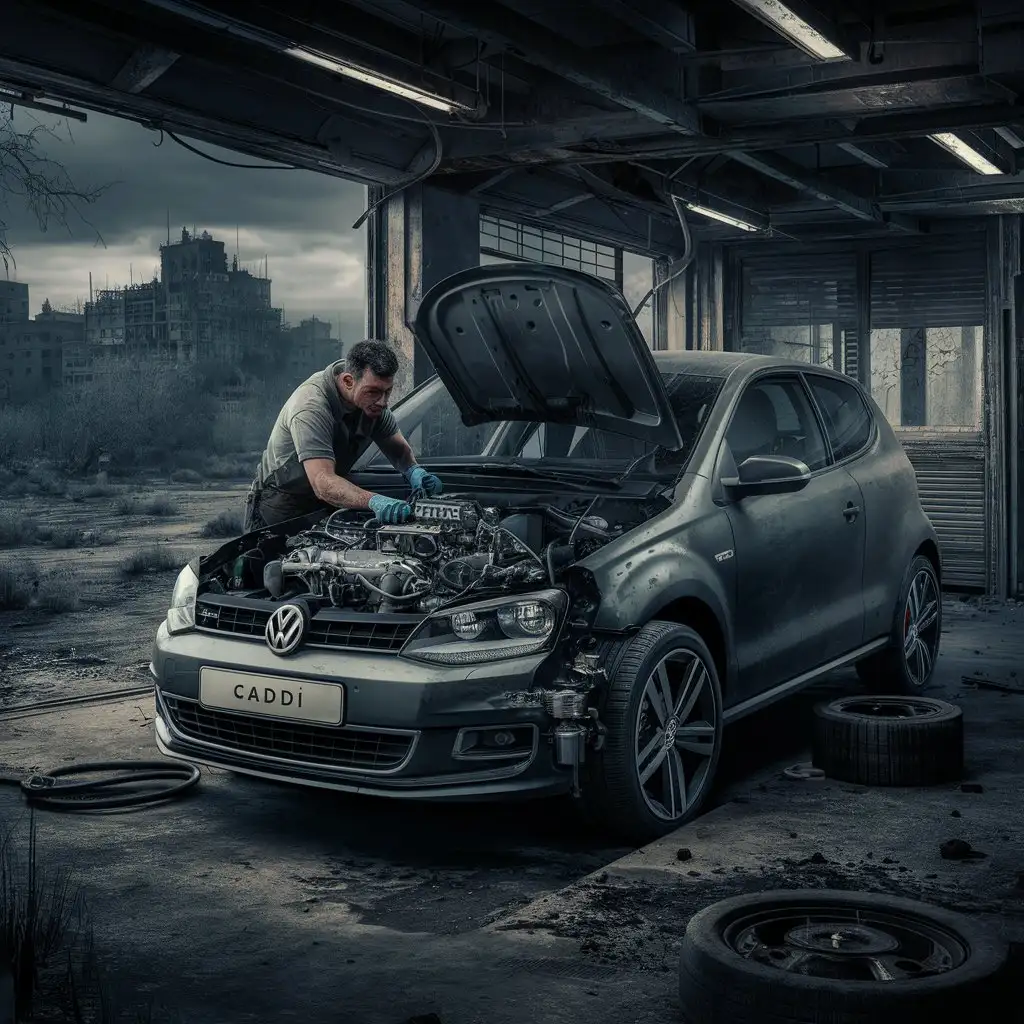 Repairing-Volkswagen-Caddy-in-Abandoned-Garage