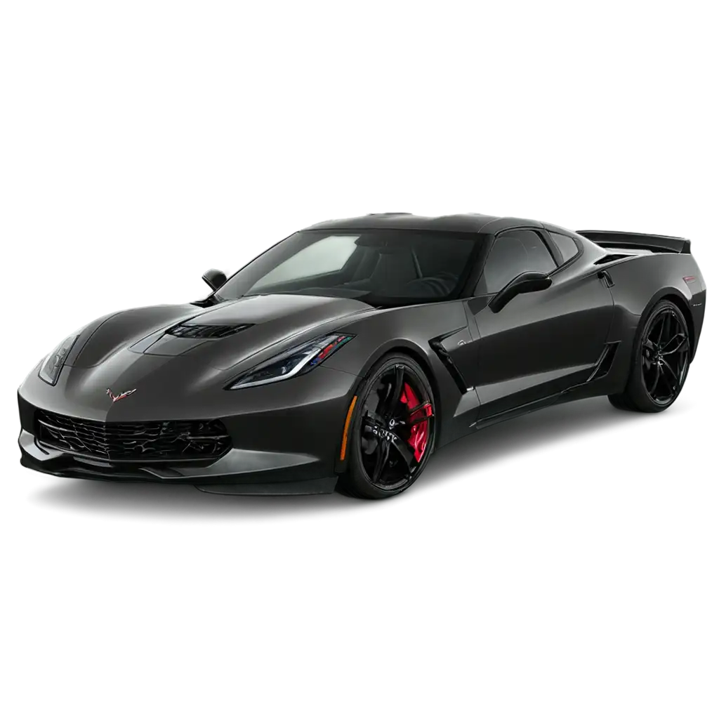 Premium-Black-Corvette-PNG-with-Urban-City-Background