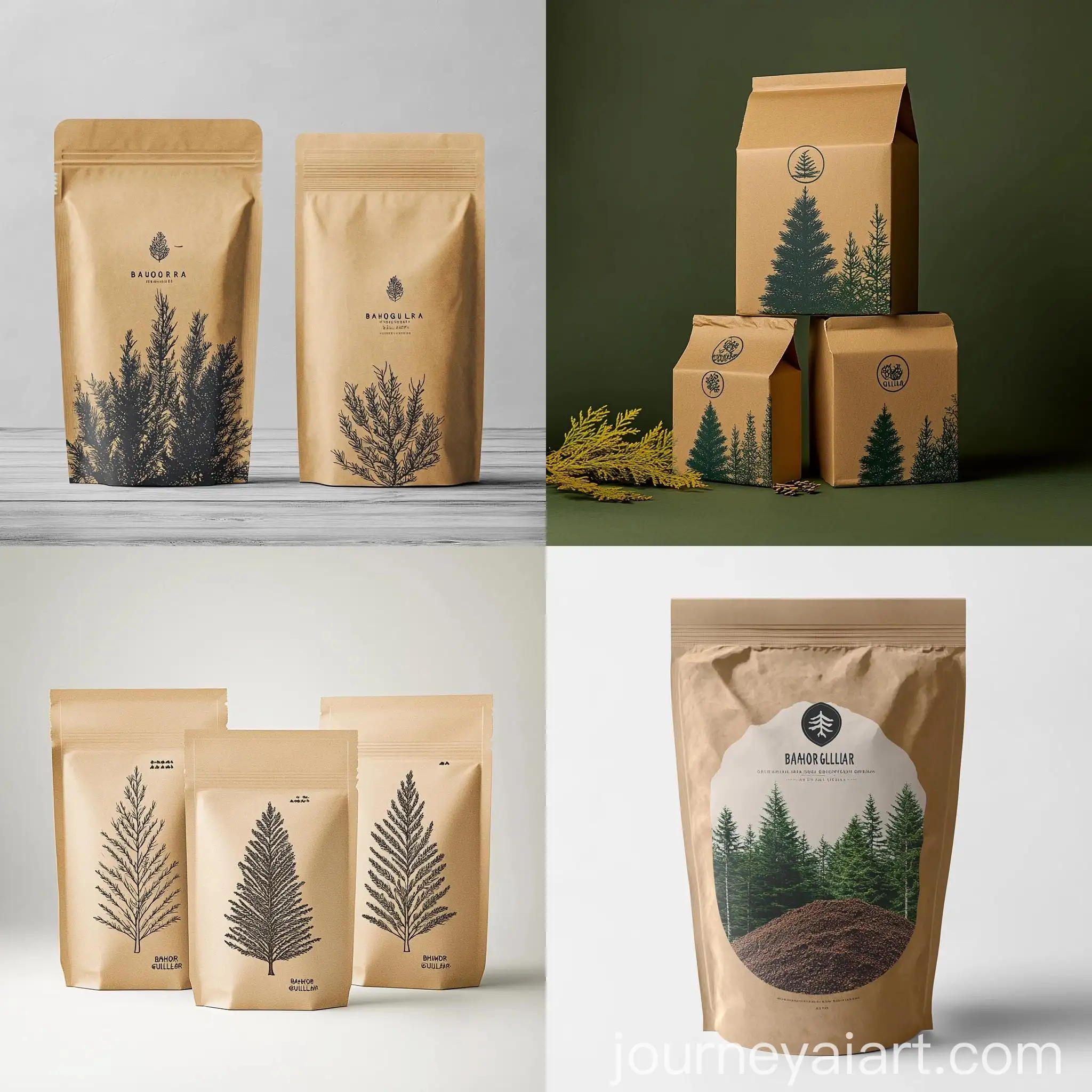 Packaging-Design-for-Coniferous-Plants-Ground-with-Bahor-Gullari-Logo