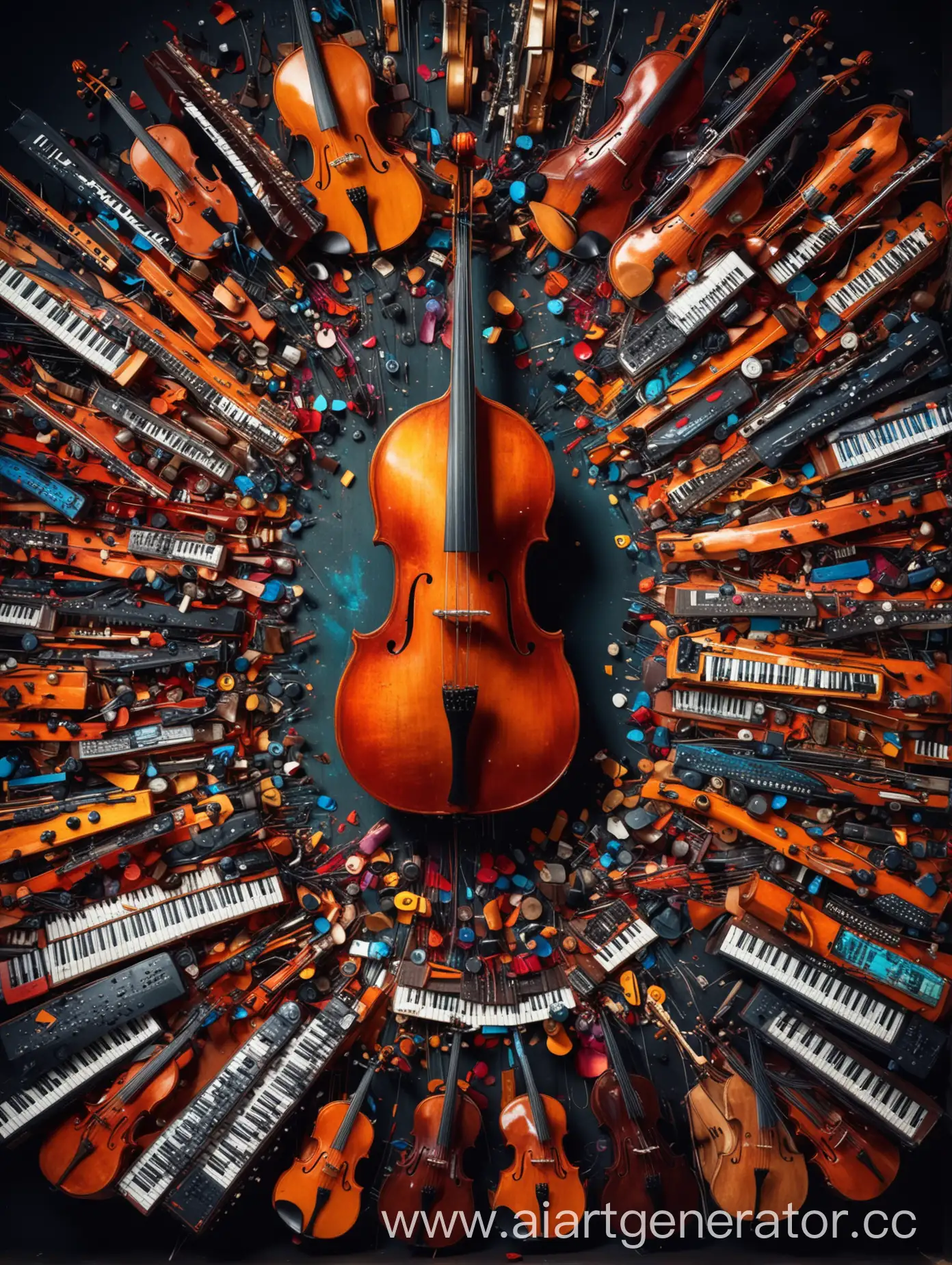 Vibrant-Explosion-of-Musical-Instruments-Synthesizers-Piano-Violins-and-More