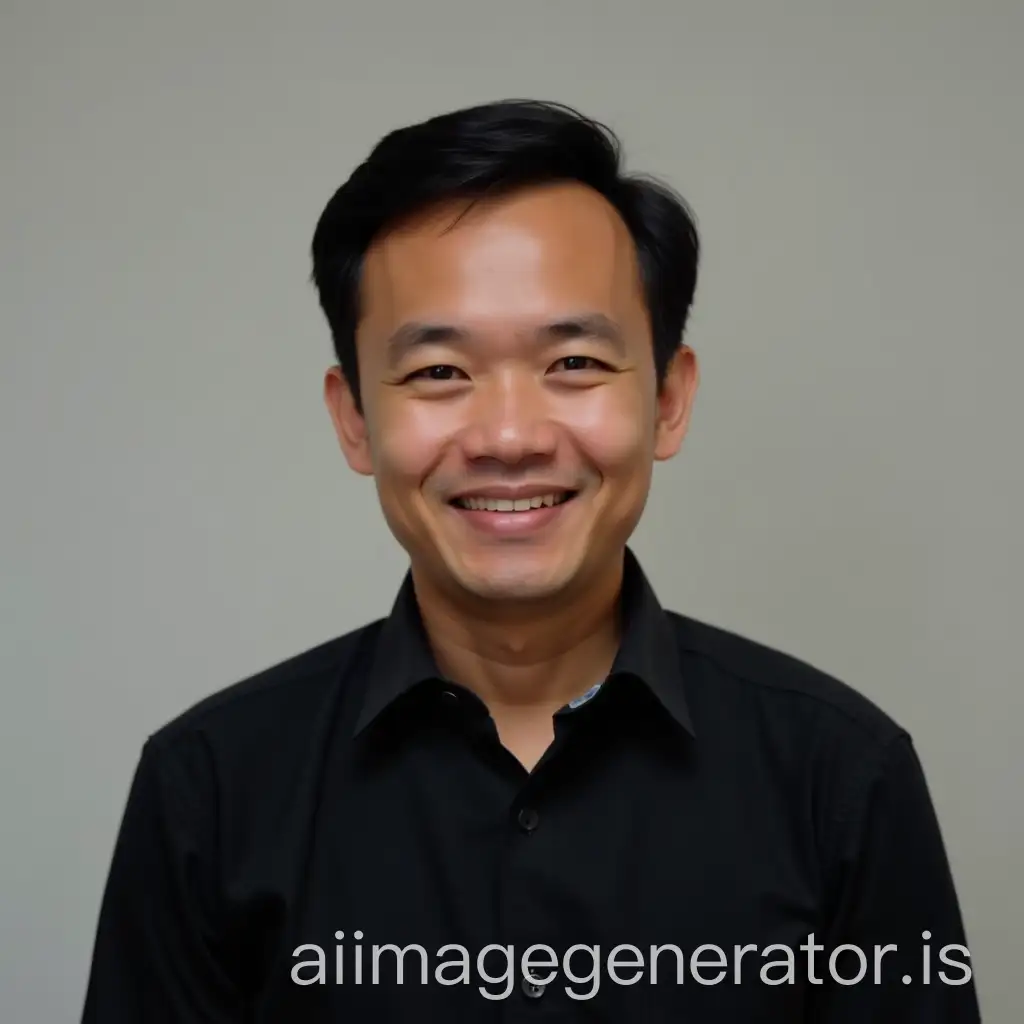 Indonesian-Gentleman-in-Formal-Black-Shirt-for-Passport-Photo