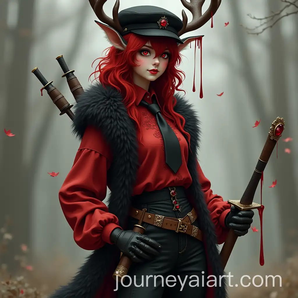 Polish-Hunter-with-Reindeer-Horns-and-Blood-Dripping-Jewels