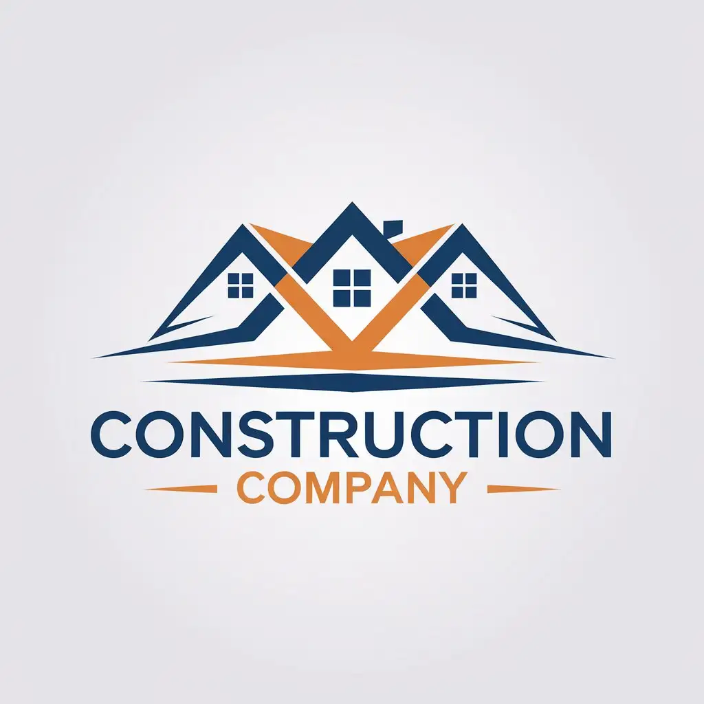 LOGO Design for Construction Company Minimalistic Home Symbol on Clear Background