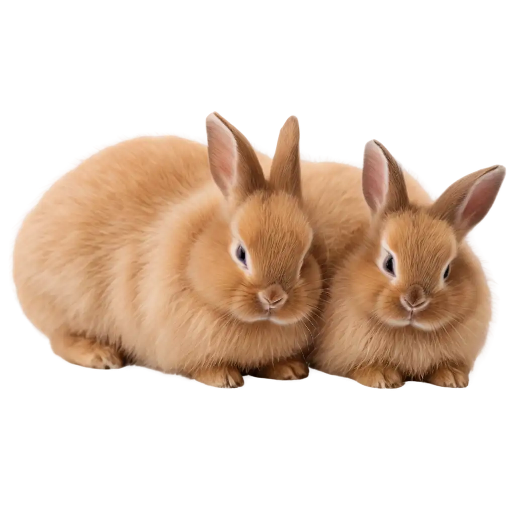 Realistic-PNG-Image-of-Two-Sleeping-Bunnies-with-Floppy-Ears-and-Lots-of-Fur