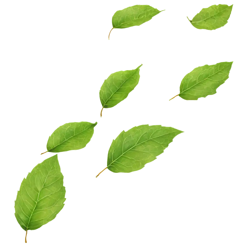 Falling-Green-Leaves-PNG-HighQuality-Transparent-Image-for-Natural-Themes