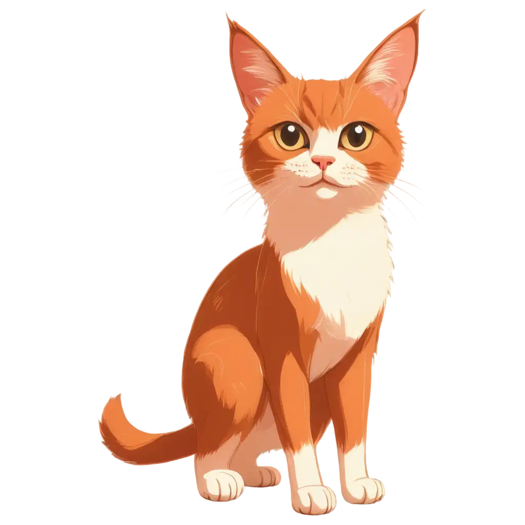 cat in cartoon style