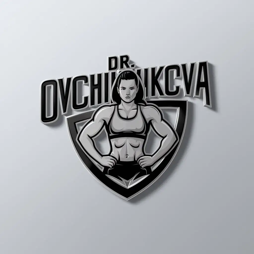 LOGO-Design-for-Dr-Ovchinnikova-Female-Athlete-Symbol-in-Sports-Fitness-Industry