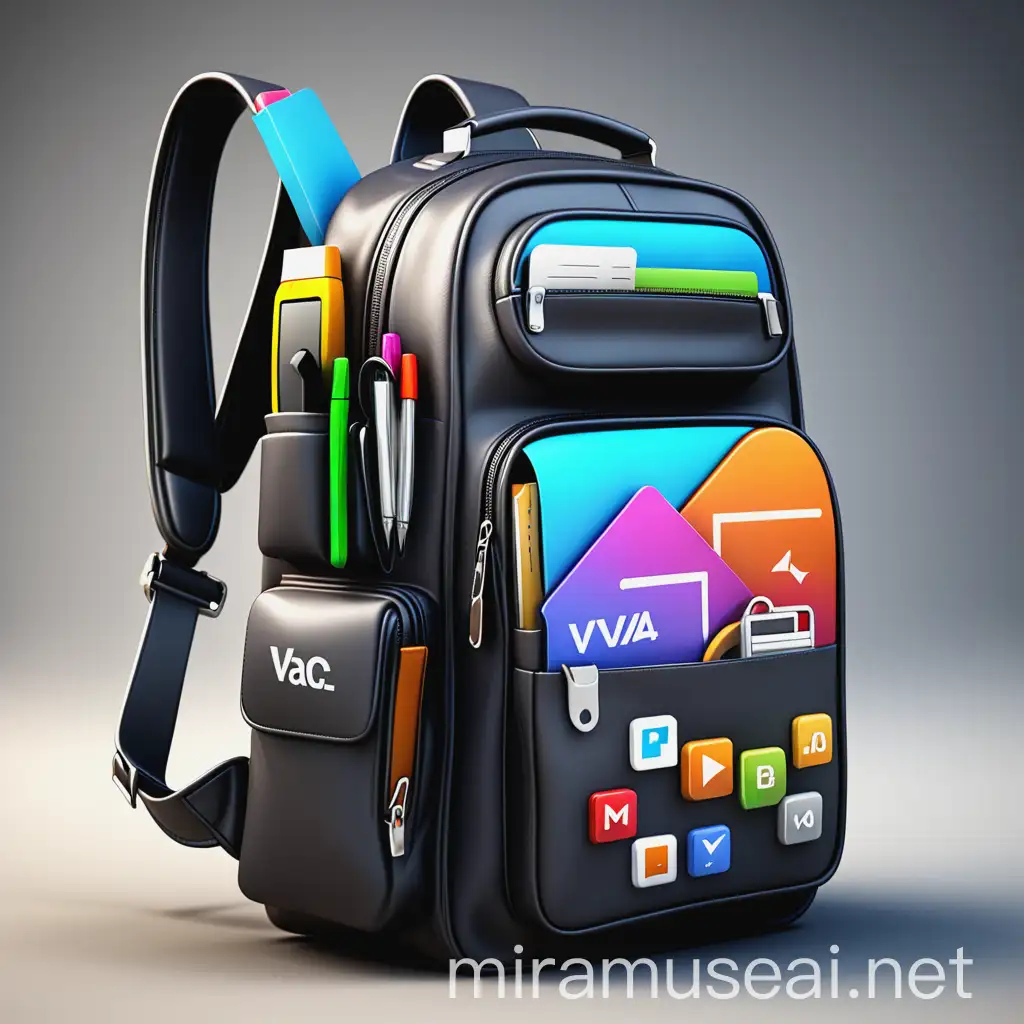 Multifunctional Creative Services Bag with Devices Graphic Design and App Development Tools