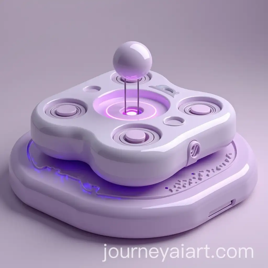Modern-Futuristic-Tabletop-Device-with-Buttons-for-Elderly-Entertainment-in-Lilac