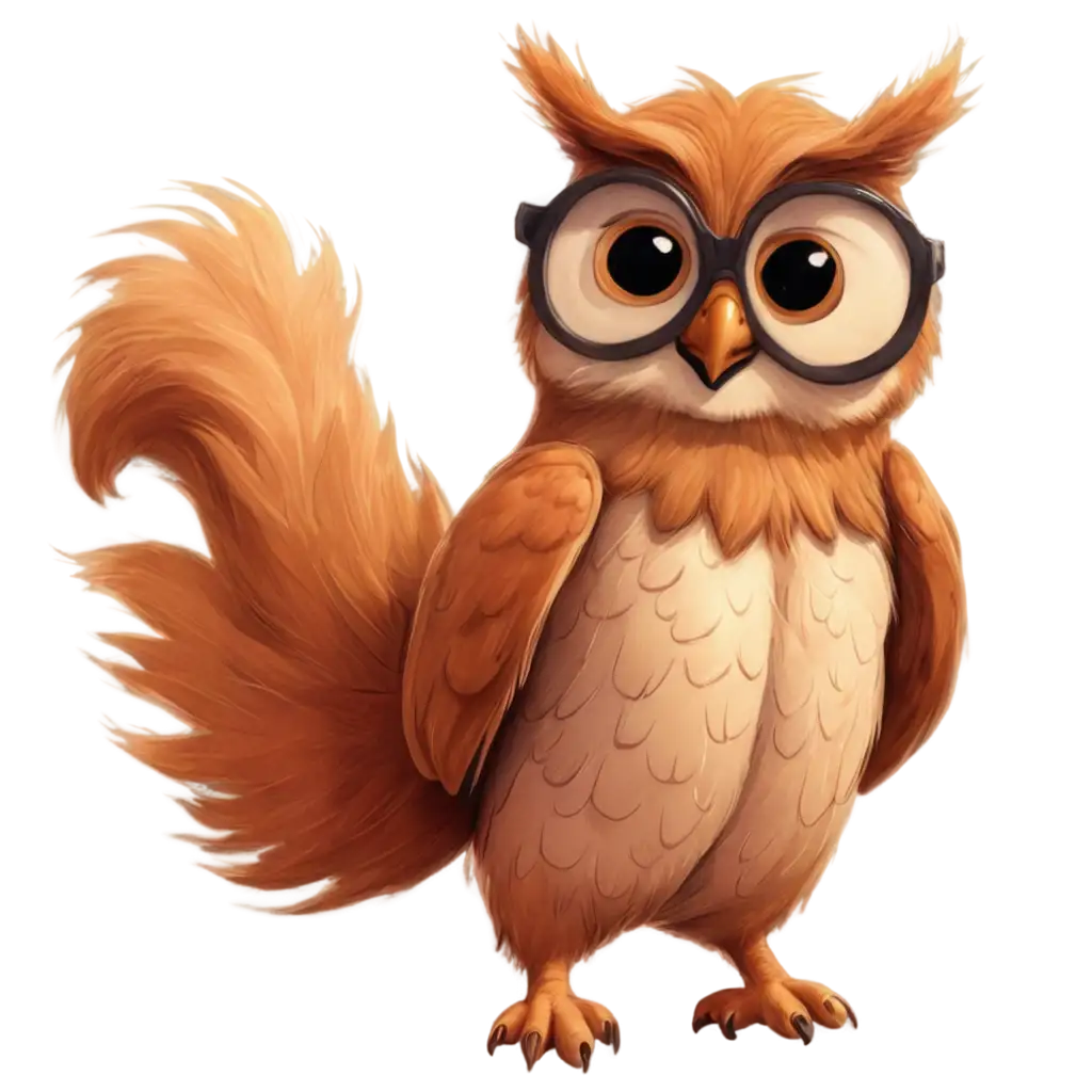 PNG-Image-of-a-Wise-Owl-Talking-with-a-Squirrel-Playful-and-Educational-Illustration-for-Children