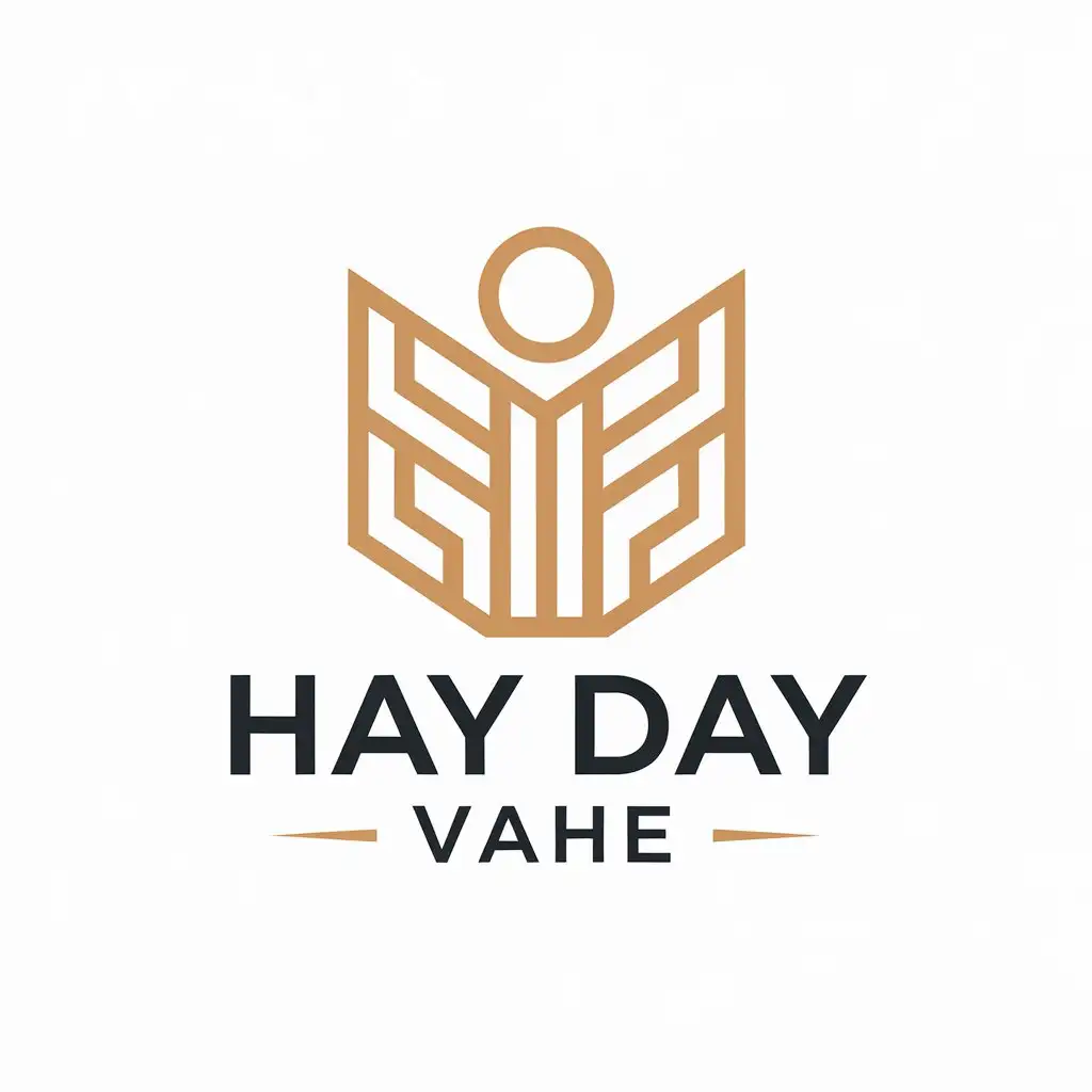 a vector logo design,with the text "Hay Day Vahe", main symbol:Person,Minimalistic,be used in Finance industry,clear background