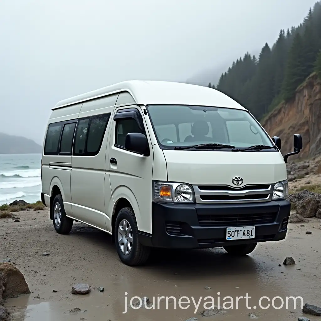Toyota-HiAce-Van-in-Urban-Setting-with-a-Modern-Twist