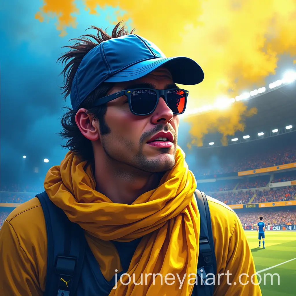 Realistic-Football-Hooligans-Celebrating-with-Pyrotechnics-in-a-Stadium