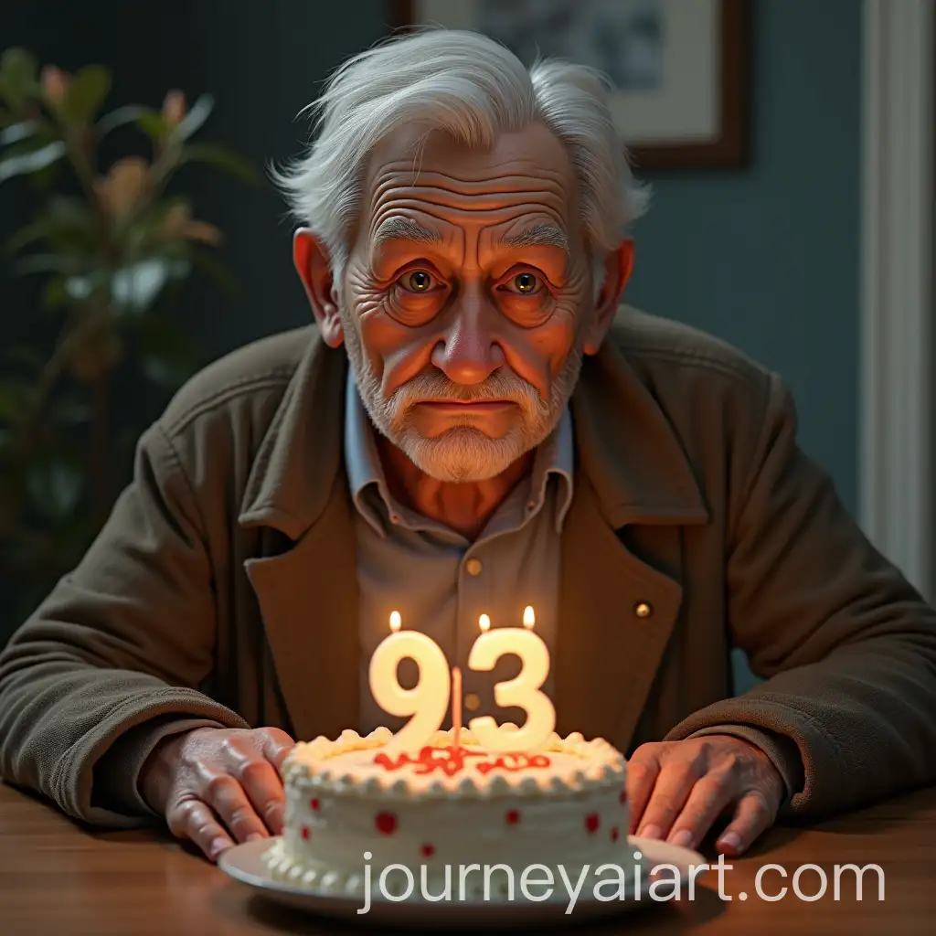 93YearOld-Man-with-Wrinkled-Eyes-in-Front-of-a-Birthday-Cake-with-the-Number-93