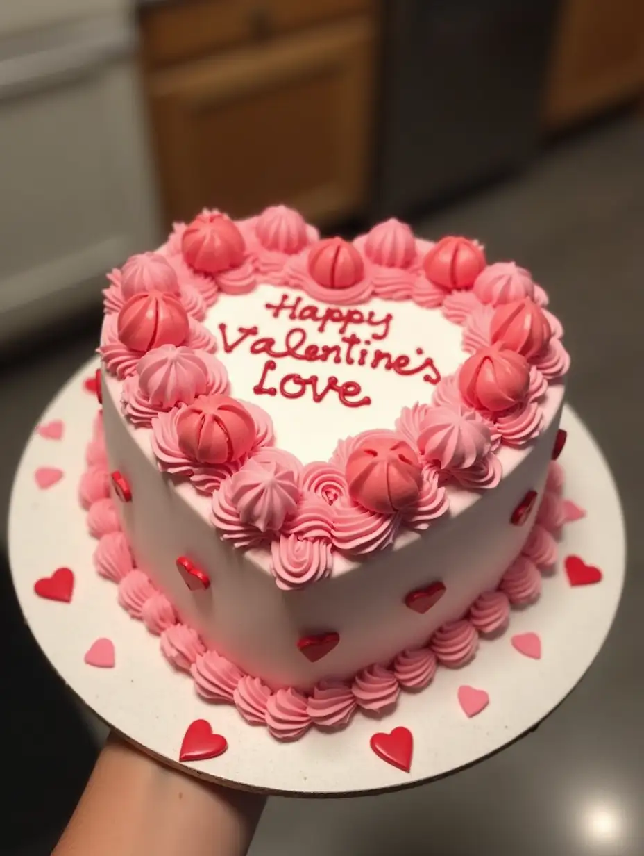 Just create a beautiful cake where I can write happy valentines my love