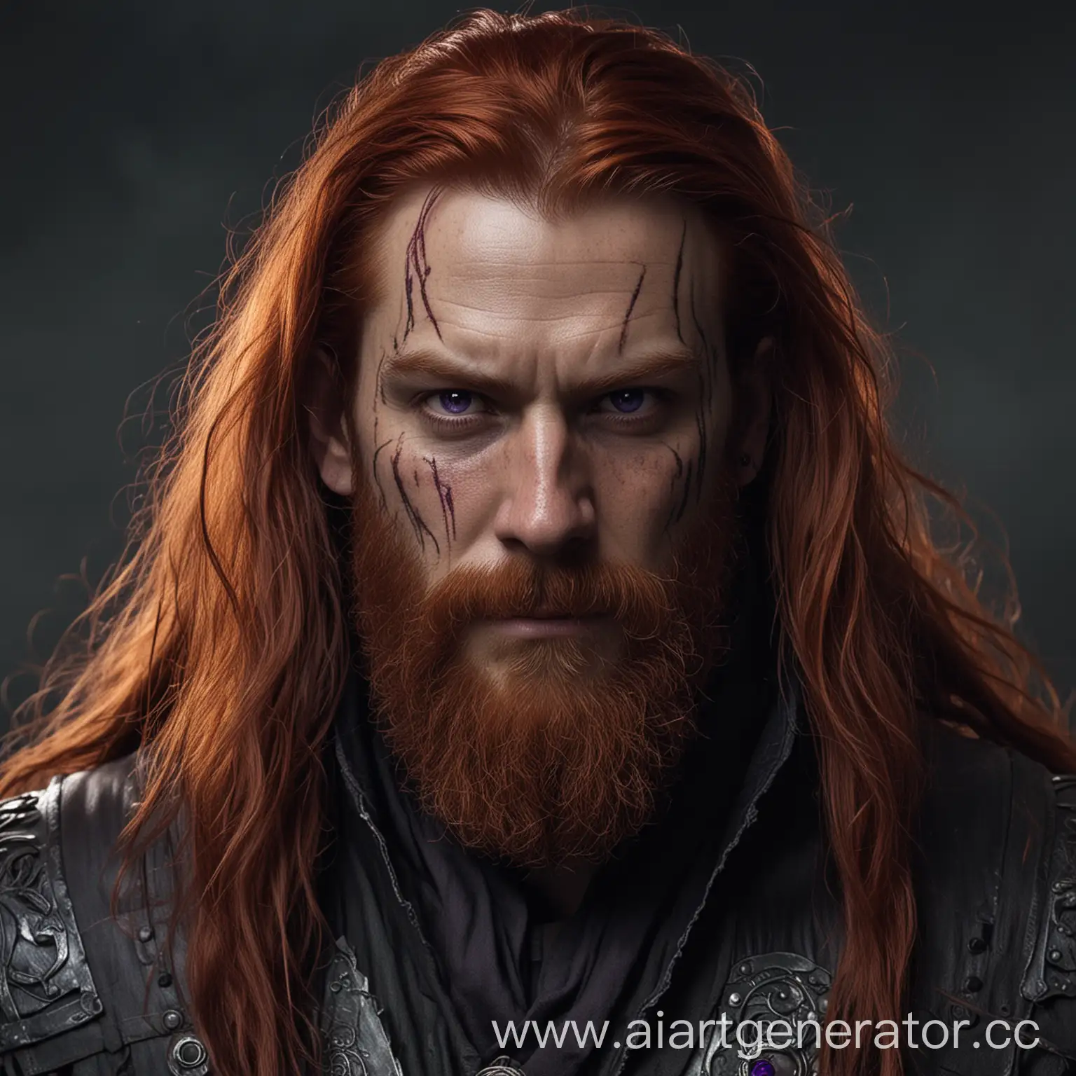 Mystical-Warlock-with-Long-Red-Hair-and-Purple-Eyes-in-Dark-Attire