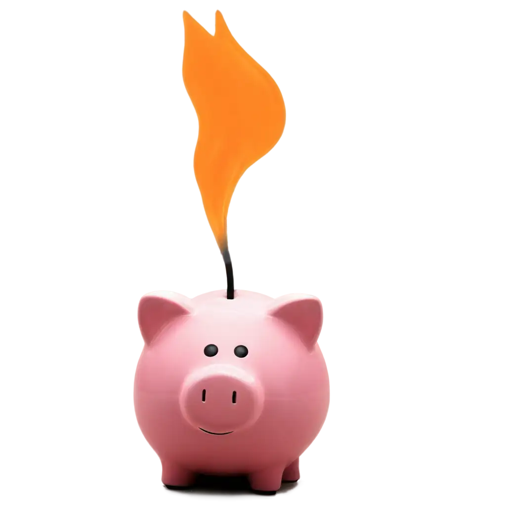 Explosive-Piggy-Bank-on-Fire-PNG-Image-for-Creative-Projects