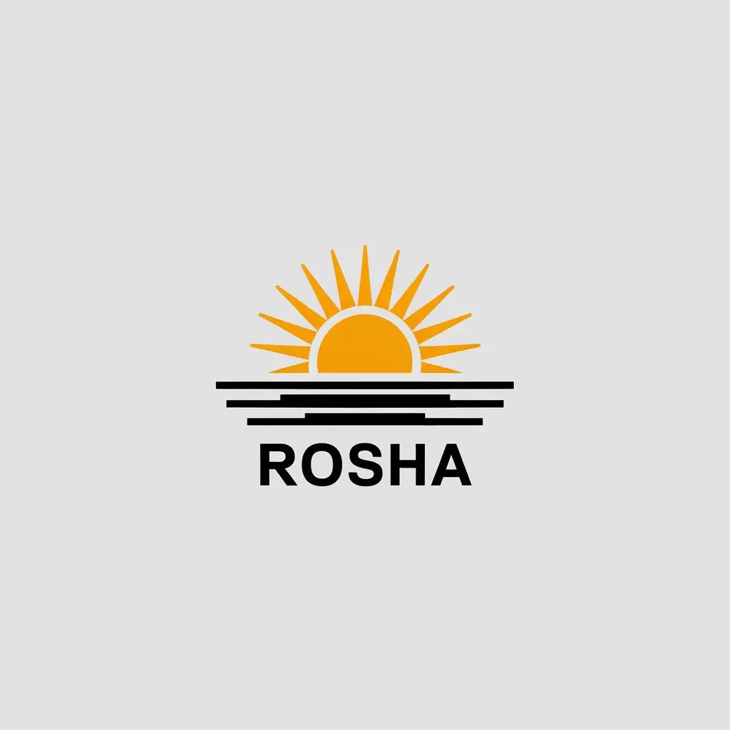 LOGO Design for Roshan Minimalistic Logotype with Cafe Fast Food Elements Bright Radiant Theme