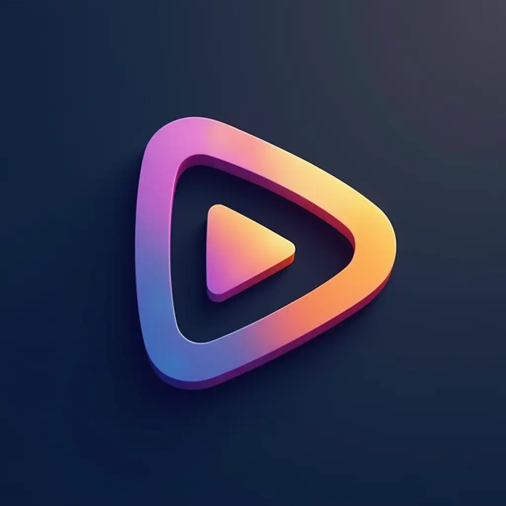 Play-Button-Logo-Design-with-Gradient-Color-Schemes-for-Video-App