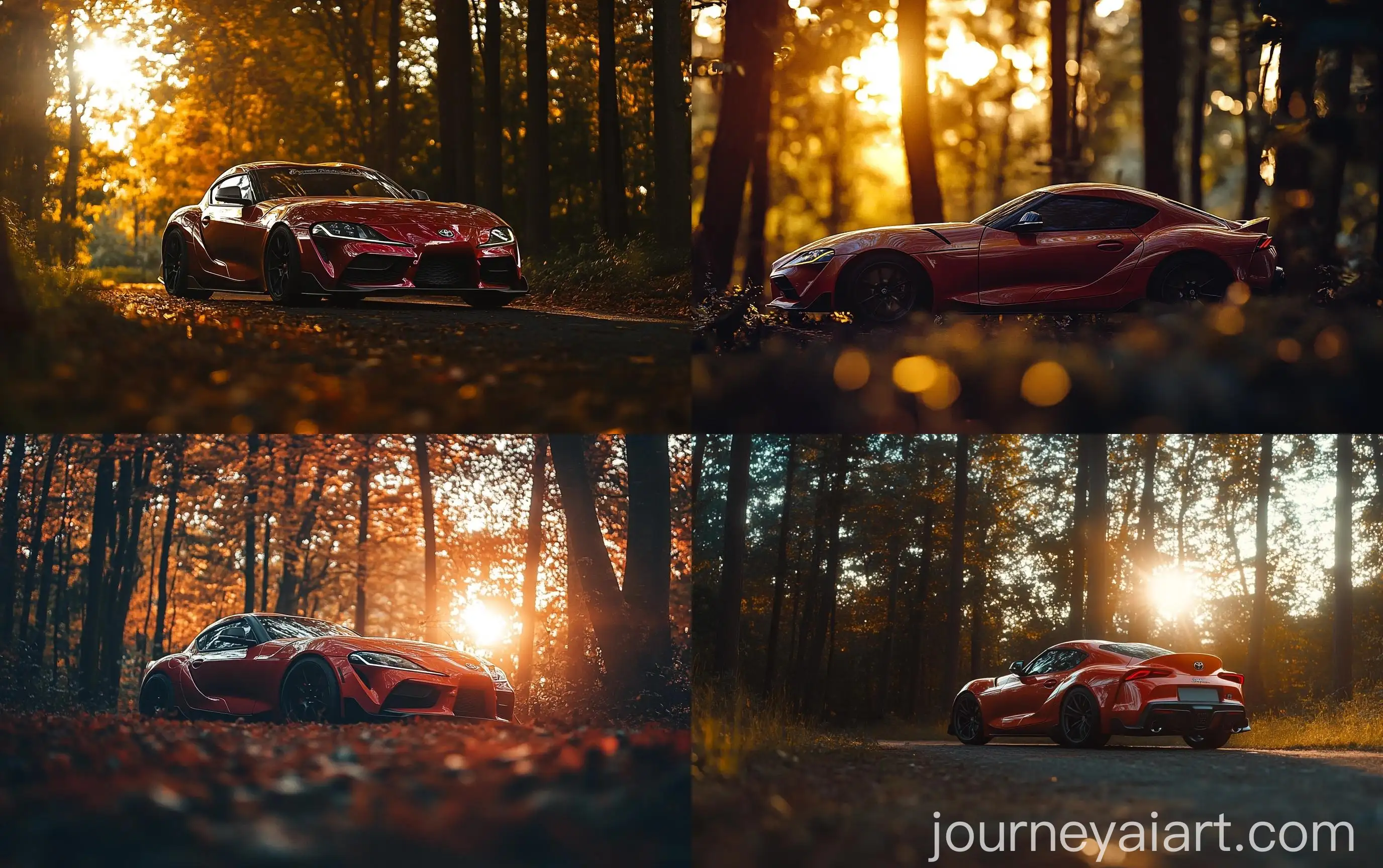 Sunset-Supra-MK4-Car-in-Forest-Landscape