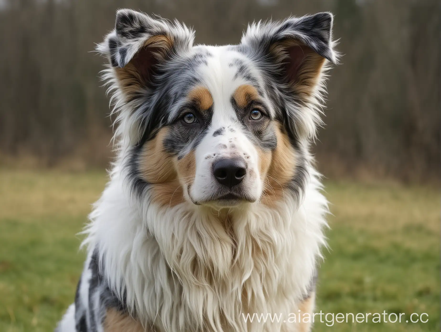 Blue-Merle-Shepherd-Dog-in-Natural-Setting