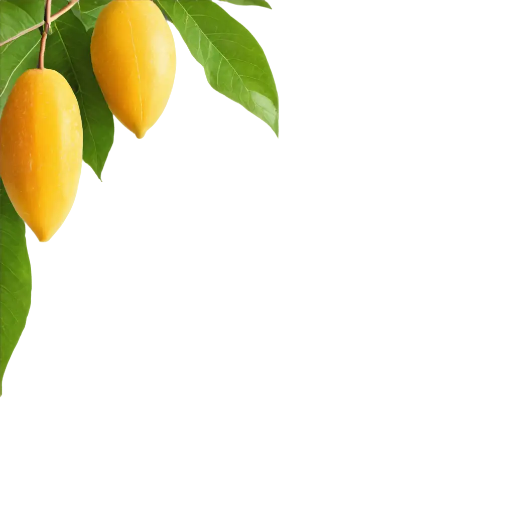 Mango-Leaves-Falling-on-White-Background-HighQuality-PNG-Image-for-Versatile-Use