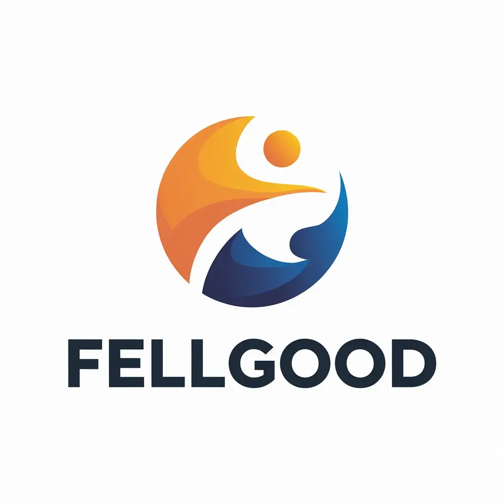 a vector logo design,with the text "FELLGOOD", main symbol:un altered,Moderate,be used in Sports Fitness industry,clear background