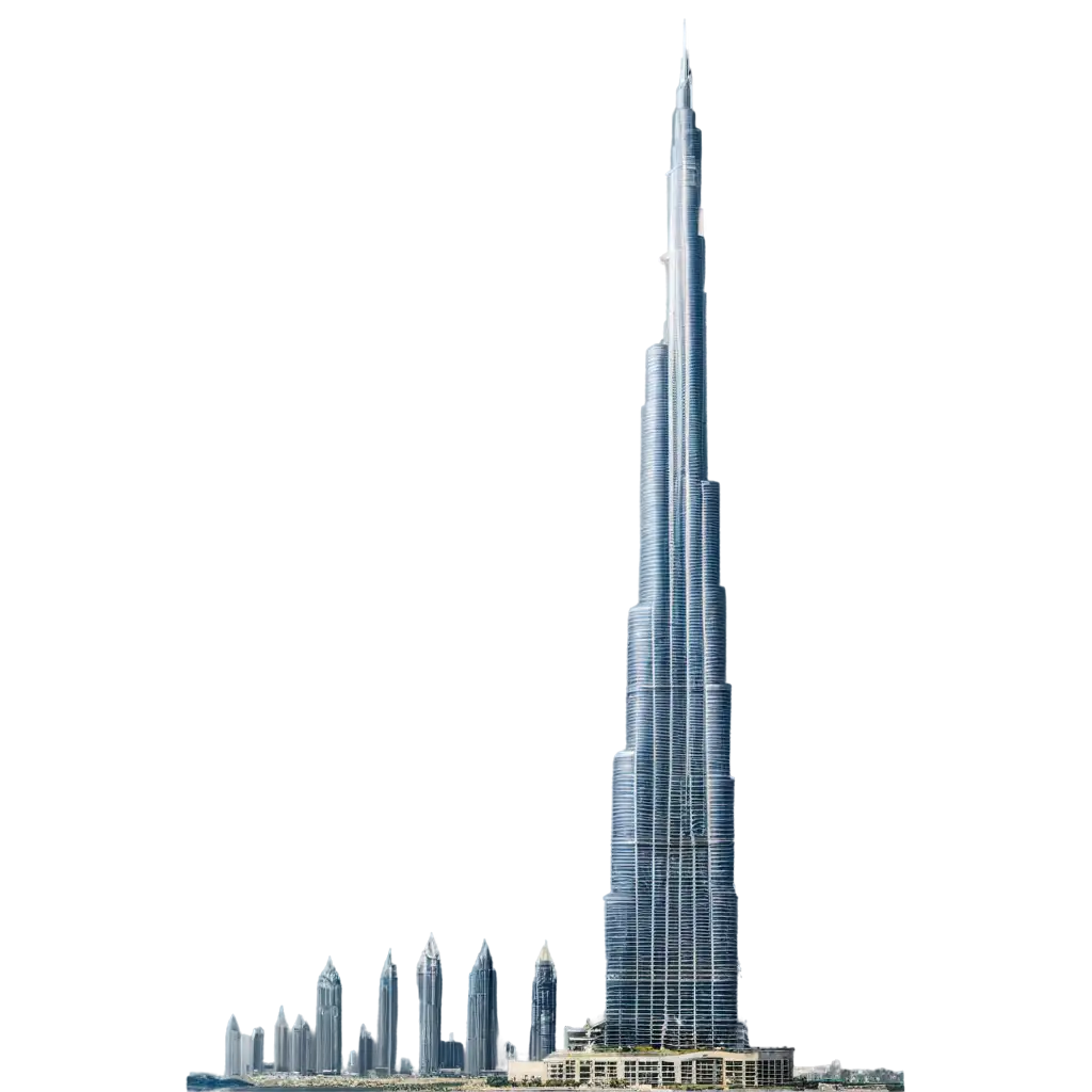 HighQuality-PNG-Image-of-Burj-Khalifa-A-Stunning-Representation-of-Dubais-Iconic-Skyscraper