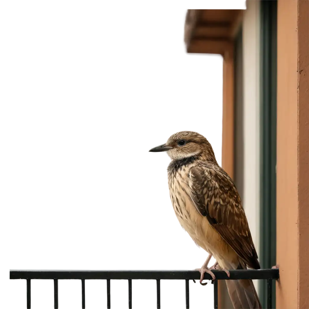 Exquisite-PNG-Image-of-a-Bird-on-a-Balcony-Capturing-Serenity-and-Natures-Beauty