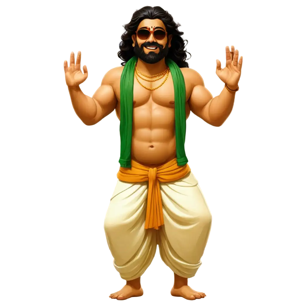 Mahabali in Kerala Onam he wears sunglasses make cartoon