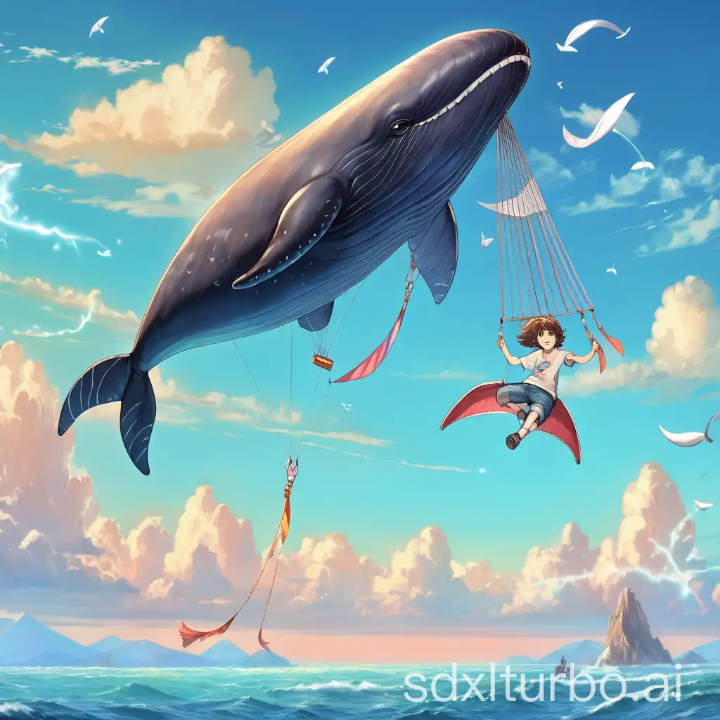 youthful fantasy kite whale sky