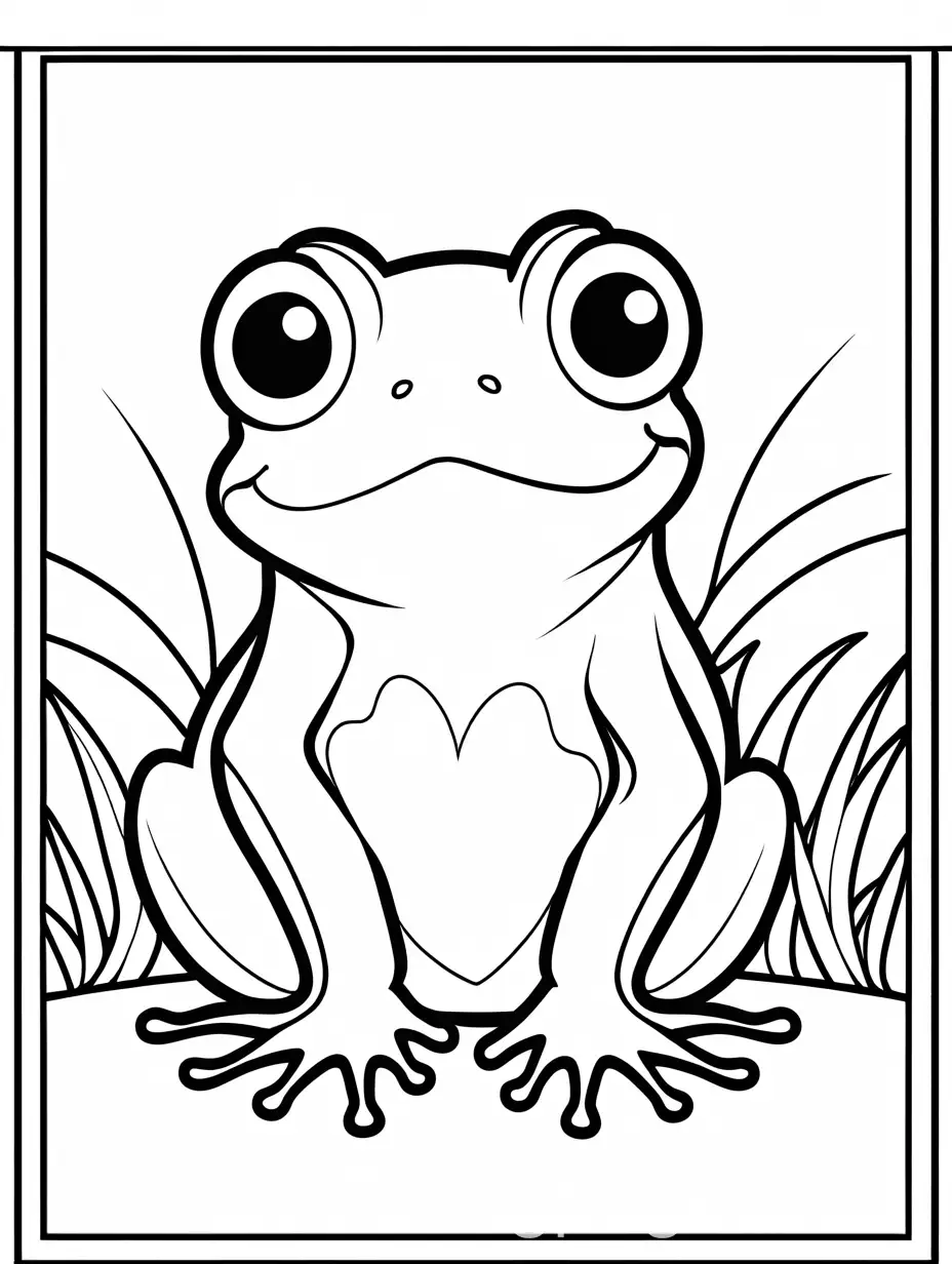 Cute-Happy-Frog-Coloring-Page-Simple-Line-Art-for-Kids