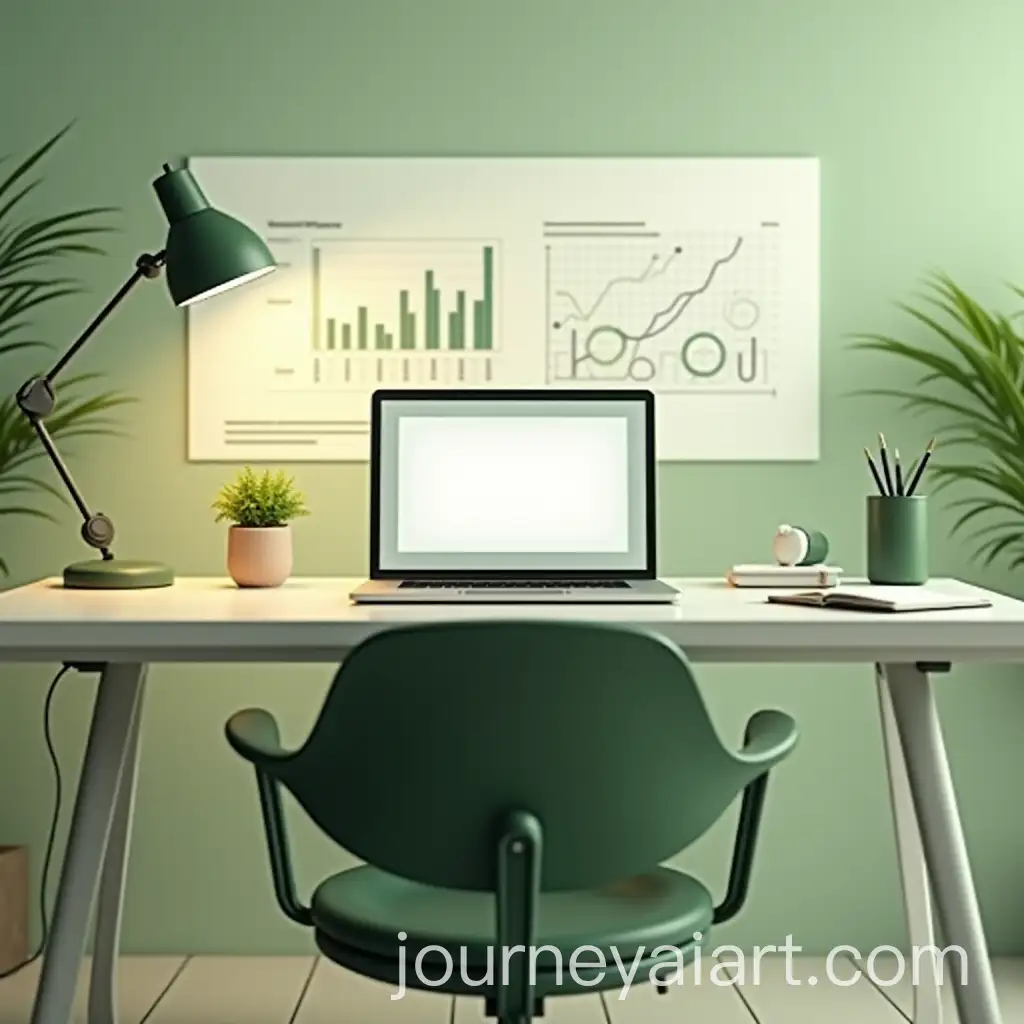 Modern-Minimalist-Workspace-with-Net-Profit-Margin-Ratio-Display