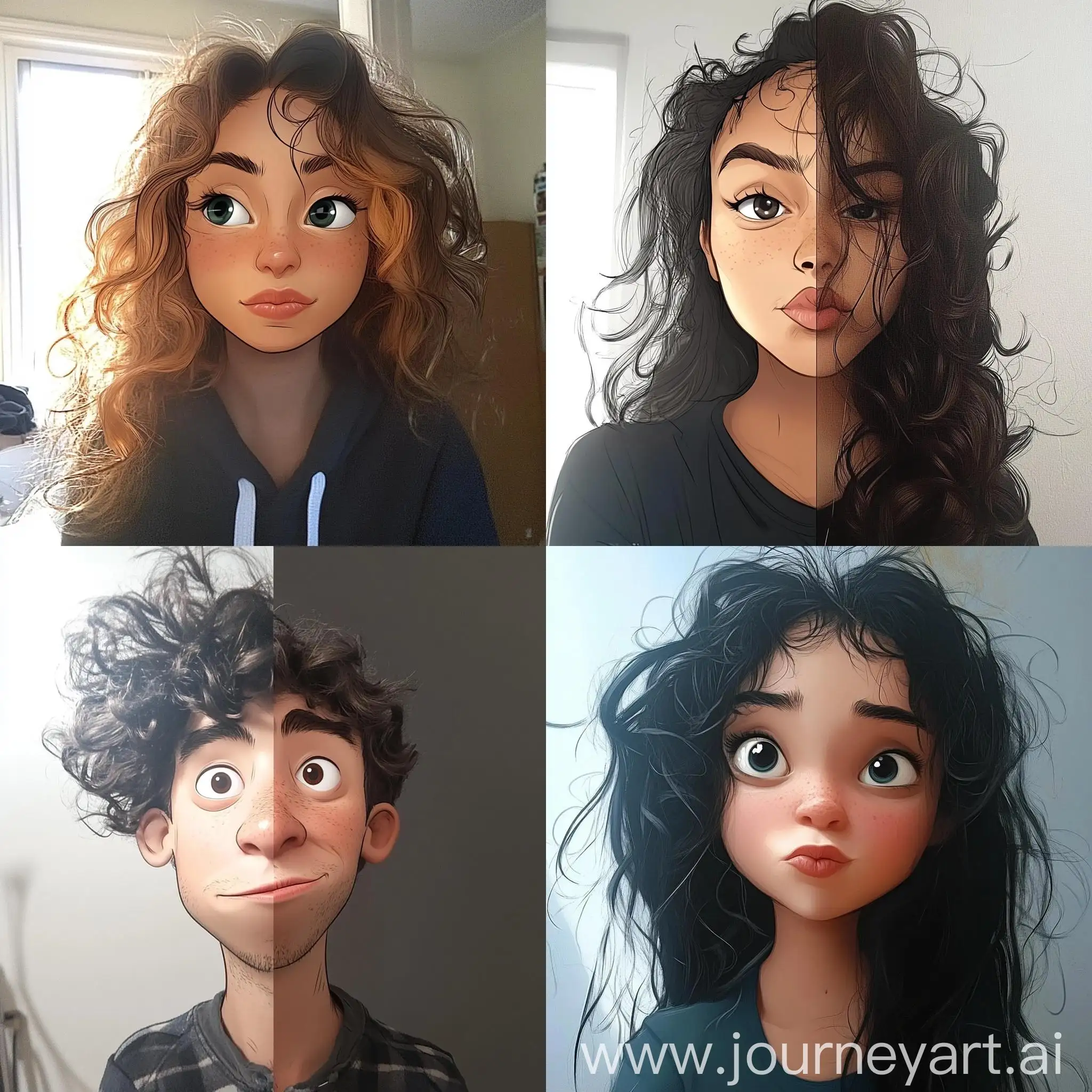 Whimsical-Family-Adventure-Transformed-into-a-Cartoon