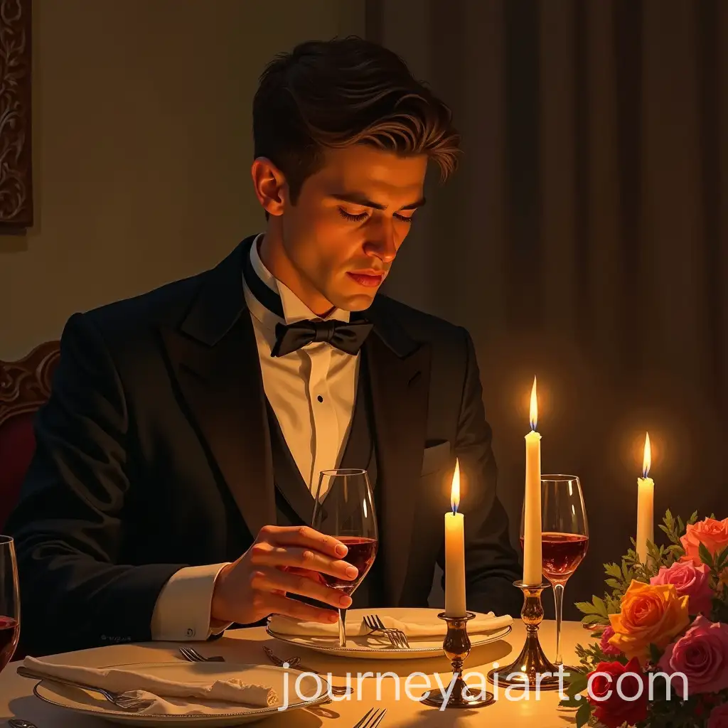 Man-at-Dinner-Party-in-Classic-Oil-Painting-Style-with-Dramatic-Lighting-and-Candlelight-Ambiance