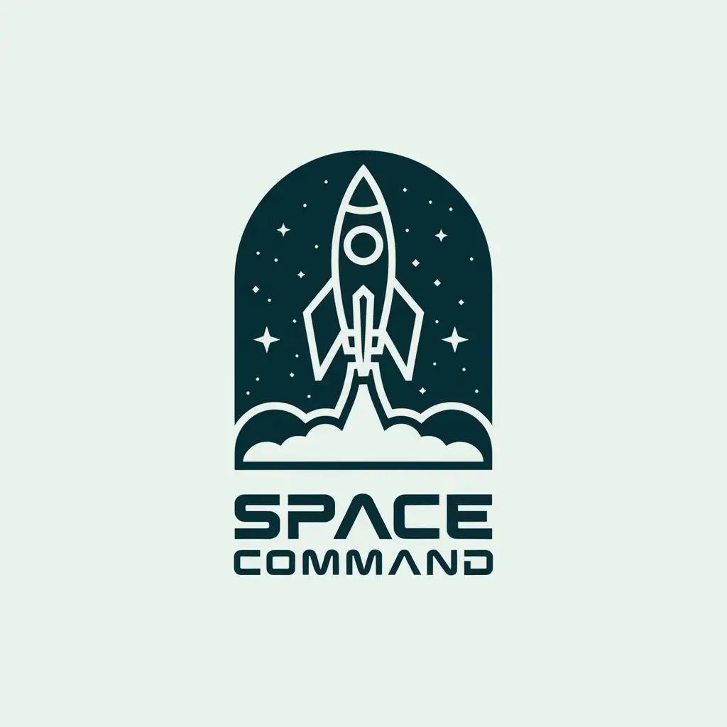 LOGO Design For Space Command Sleek Minimalist Logo with SpaceThemed Elements