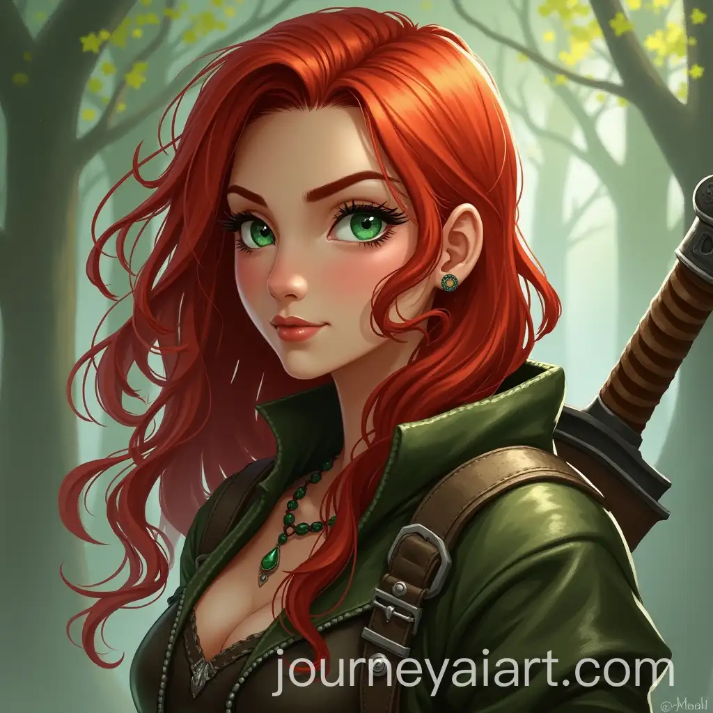 Rogue-Character-with-Red-Hair-and-Green-Eyes-DND-5e-Fantasy-Art