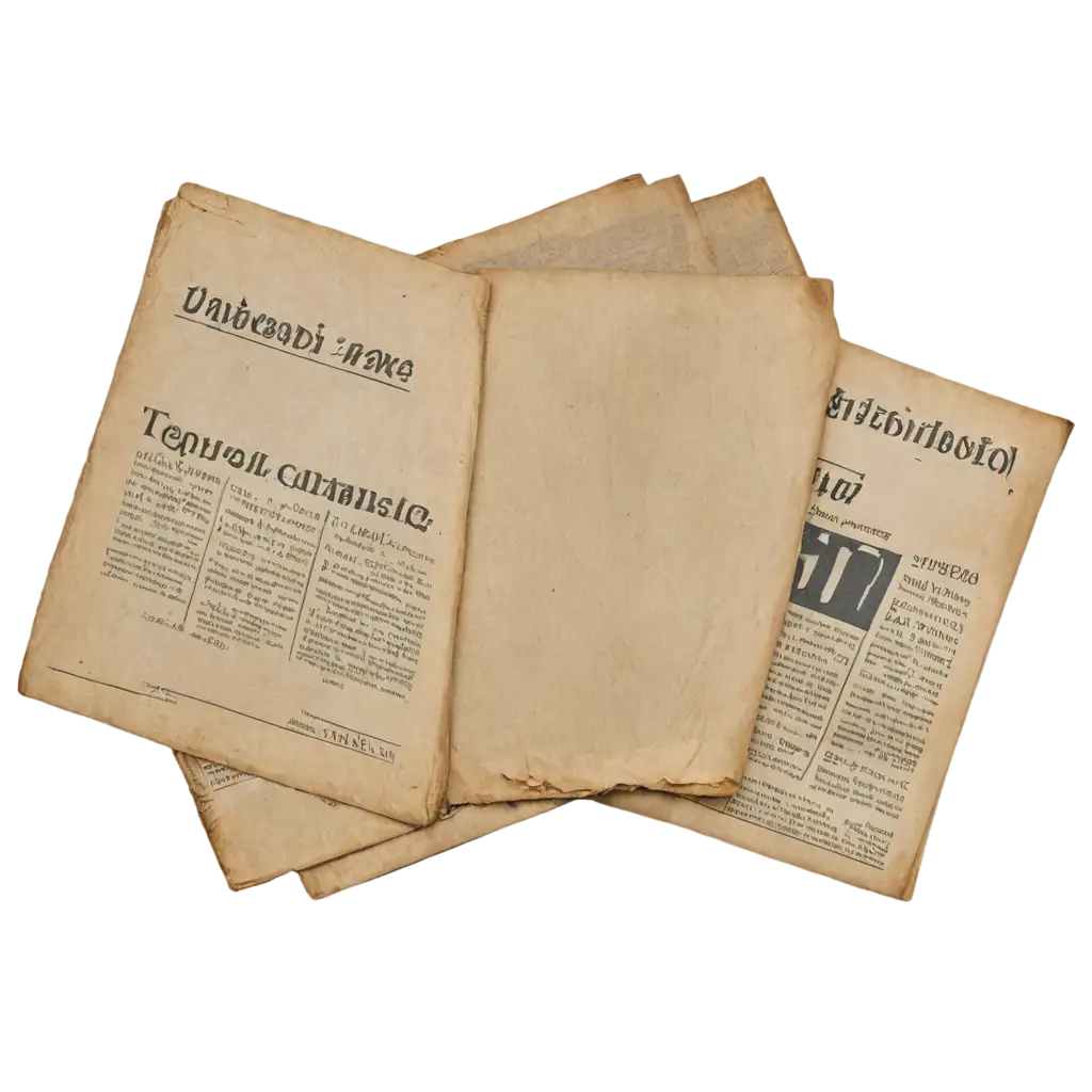 vintage newspaper without empty words top view