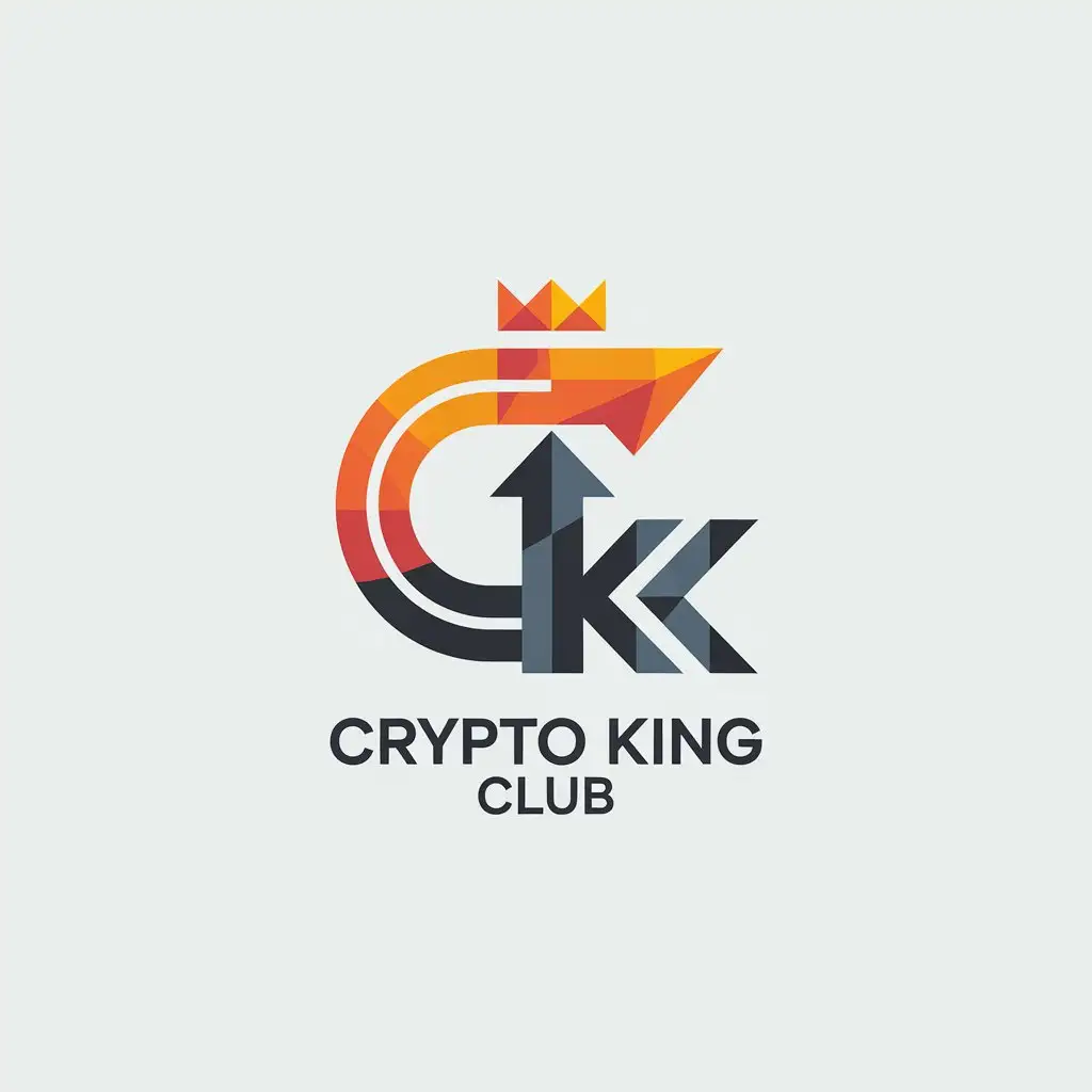 LOGO Design for Crypto King Club Abstract Geometric C and K with Orange and  Gray Color Scheme | AI Logo Maker