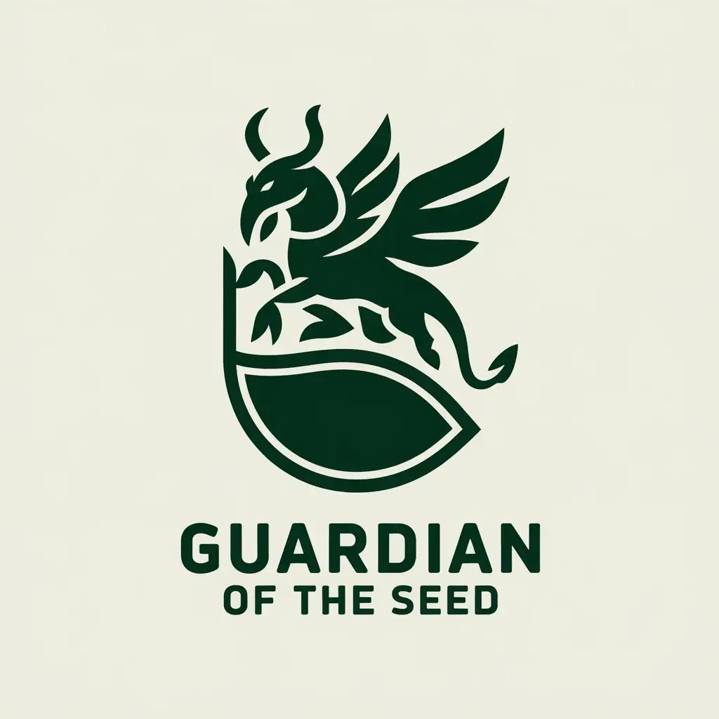 LOGO Design for Guardian of the Seed Vector Design with Guardian Symbol and Clear Background