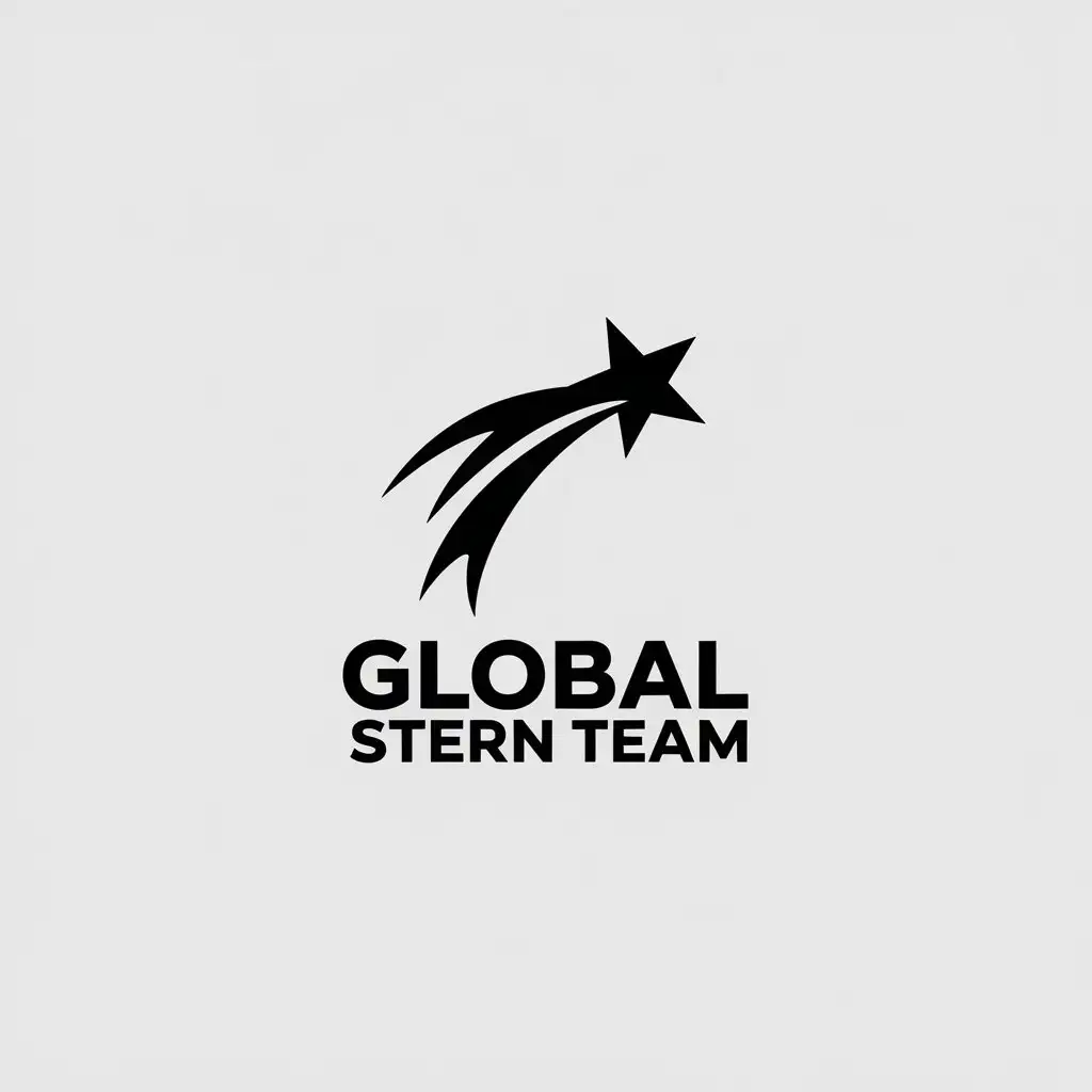 LOGO Design for Global Stern Team Minimalistic Vector with Shooting Star Theme