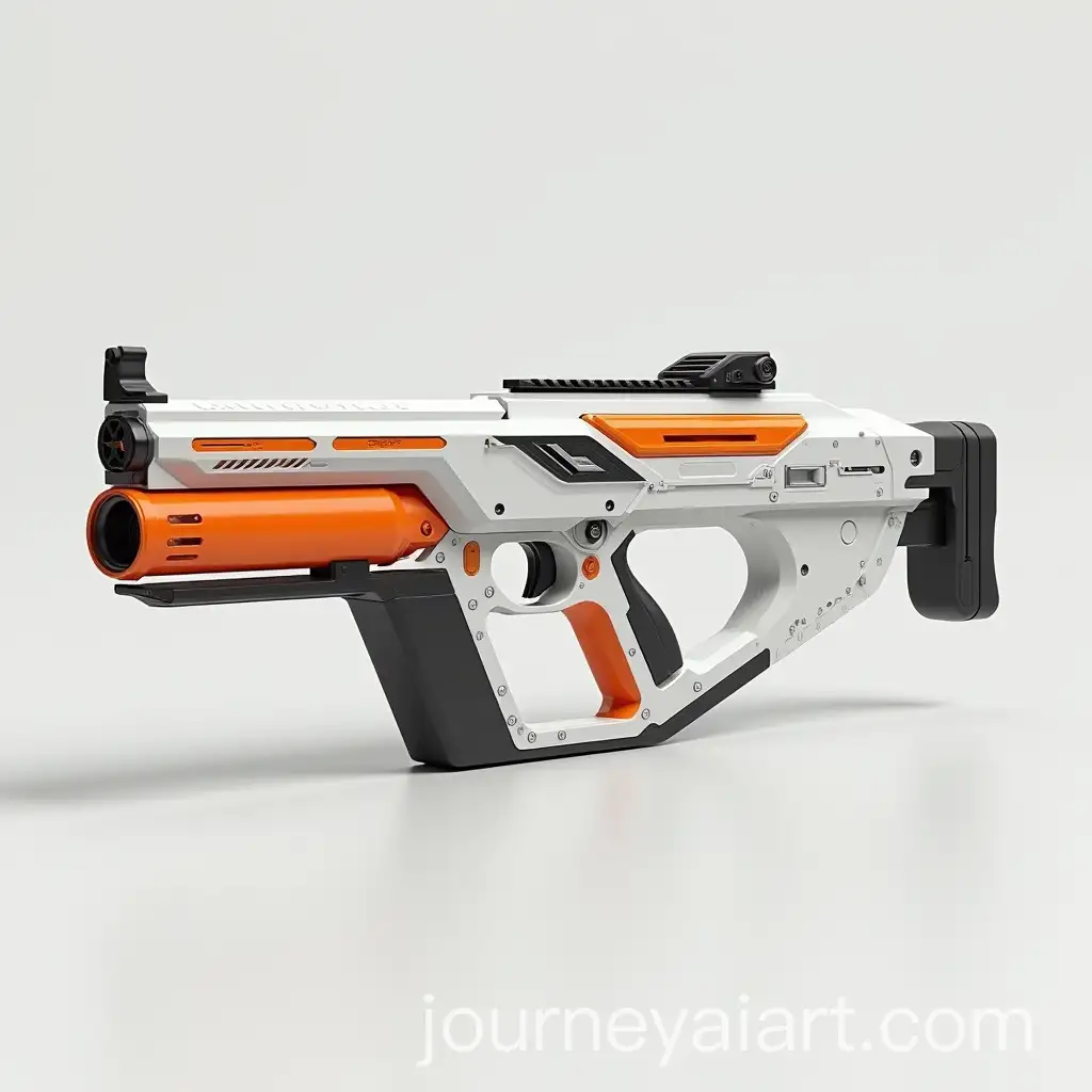 White-and-Orange-Assault-Railgun-with-Cylindrical-Magazine