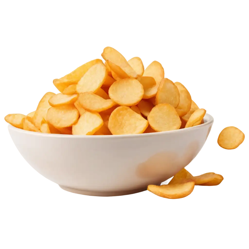 Delicious-Golden-Brown-Round-Chips-in-a-Bowl-PNG-Image-HighQuality-and-Versatile-for-Various-Applications